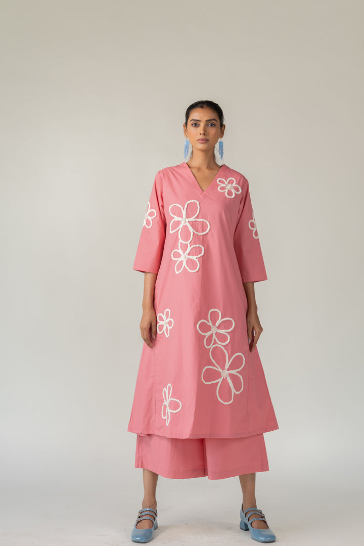 Dusky Bloom Kurta Co-Ord- SS