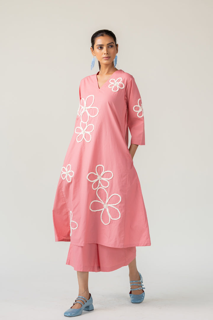 Dusky Bloom Kurta Co-Ord- SS