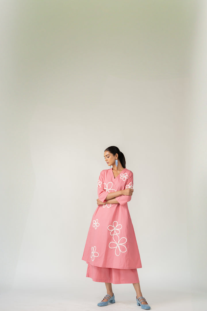 Dusky Bloom Kurta Co-Ord- SS