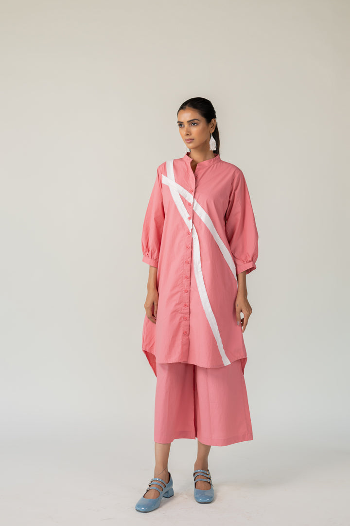 Dusky Bloom Buttondown Tunic Co-Ord- SS