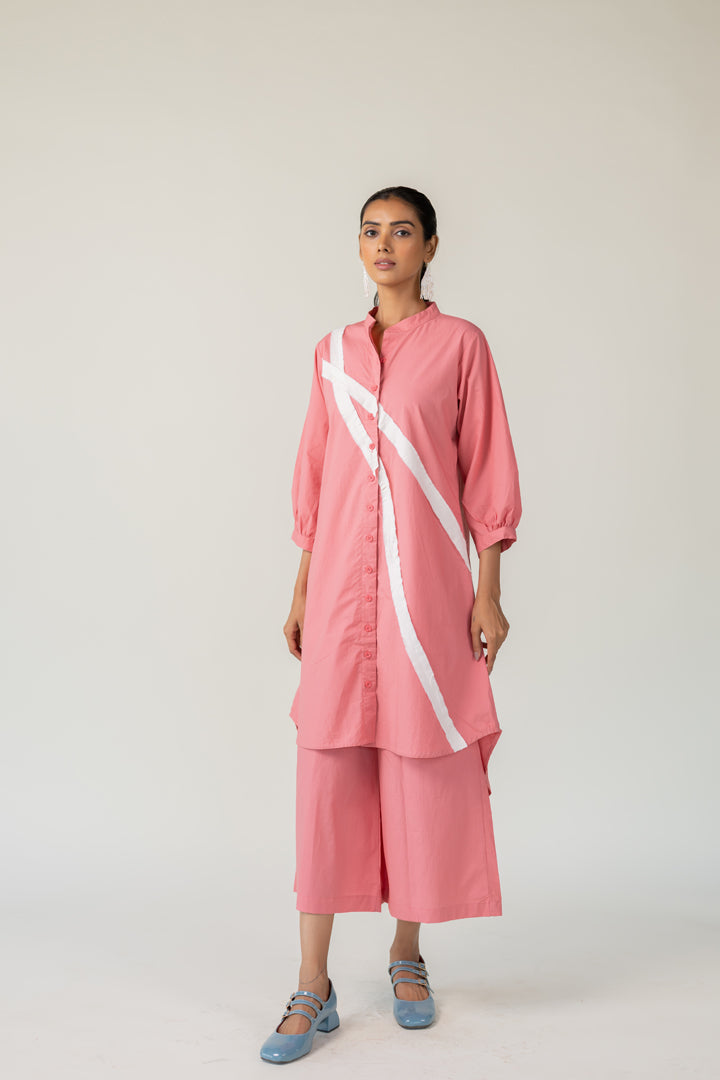 Dusky Bloom Buttondown Tunic Co-Ord- SS