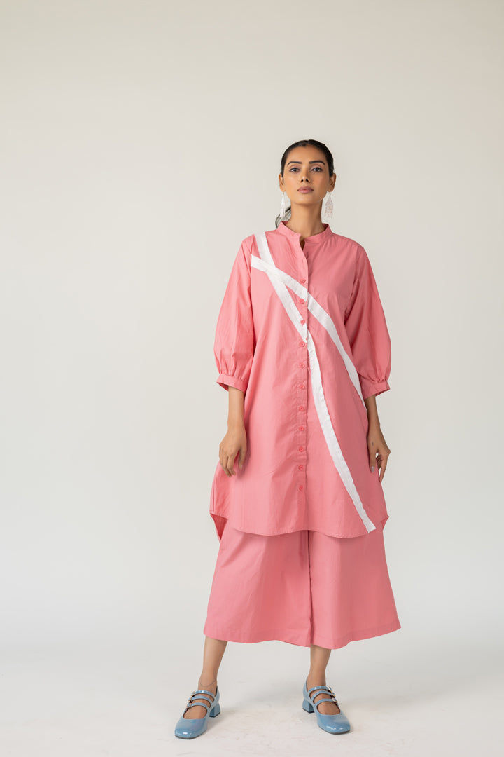 Dusky Bloom Buttondown Tunic Co-Ord- SS