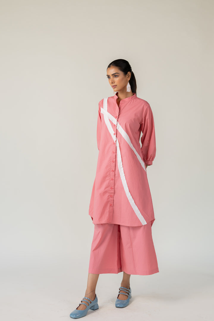 Dusky Bloom Buttondown Tunic Co-Ord- SS