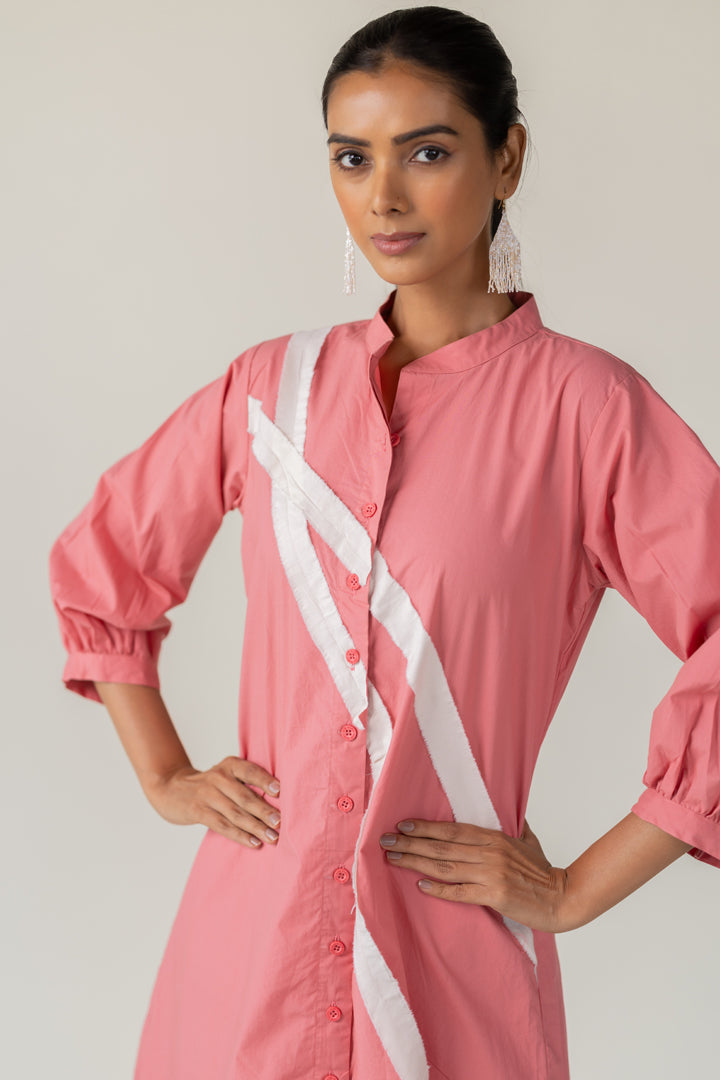Dusky Bloom Buttondown Tunic Co-Ord- SS