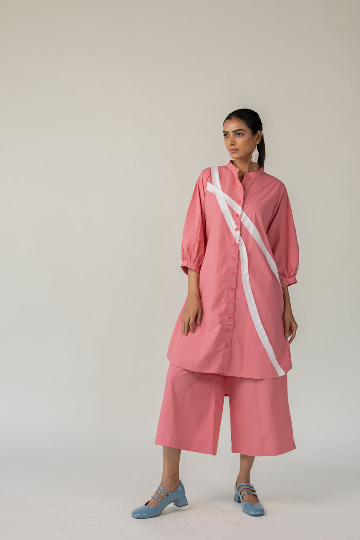 Dusky Bloom Buttondown Tunic Co-Ord- SS