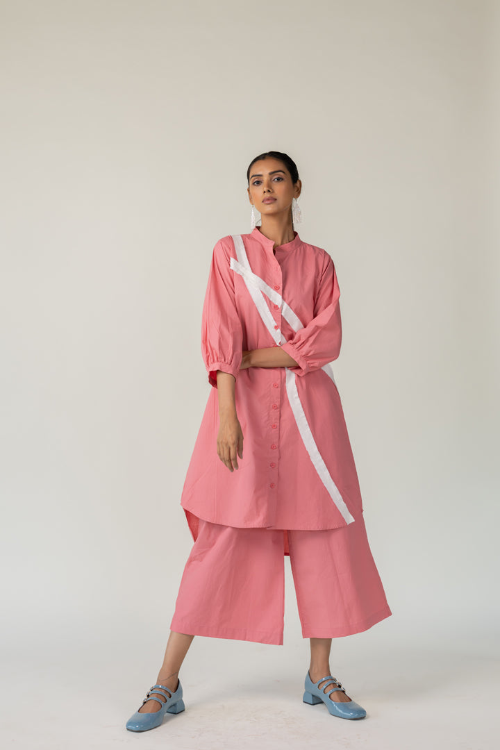 Dusky Bloom Buttondown Tunic Co-Ord- SS