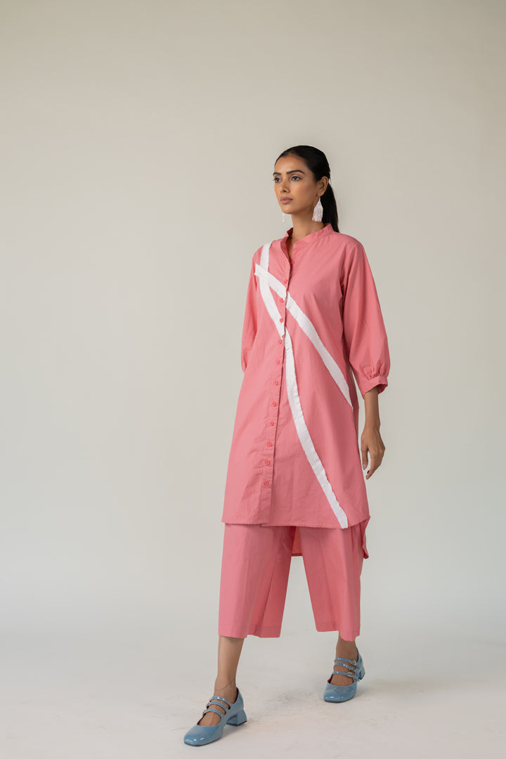 Dusky Bloom Buttondown Tunic Co-Ord- SS