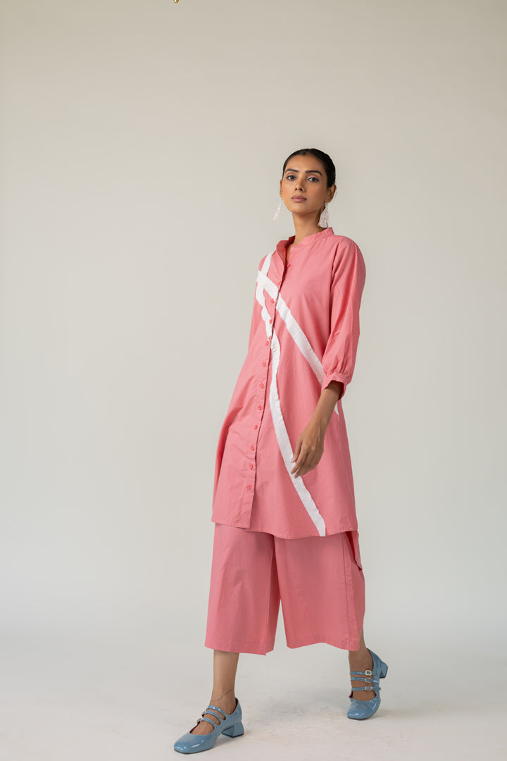 Dusky Bloom Buttondown Tunic Co-Ord- SS