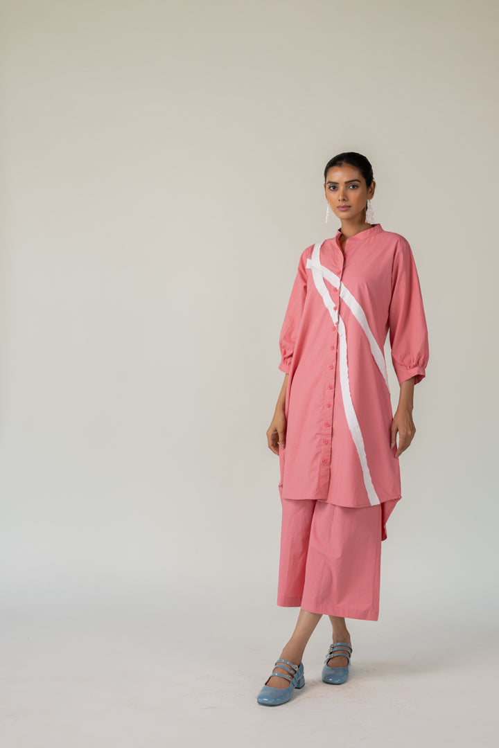 Dusky Bloom Buttondown Tunic Co-Ord- SS