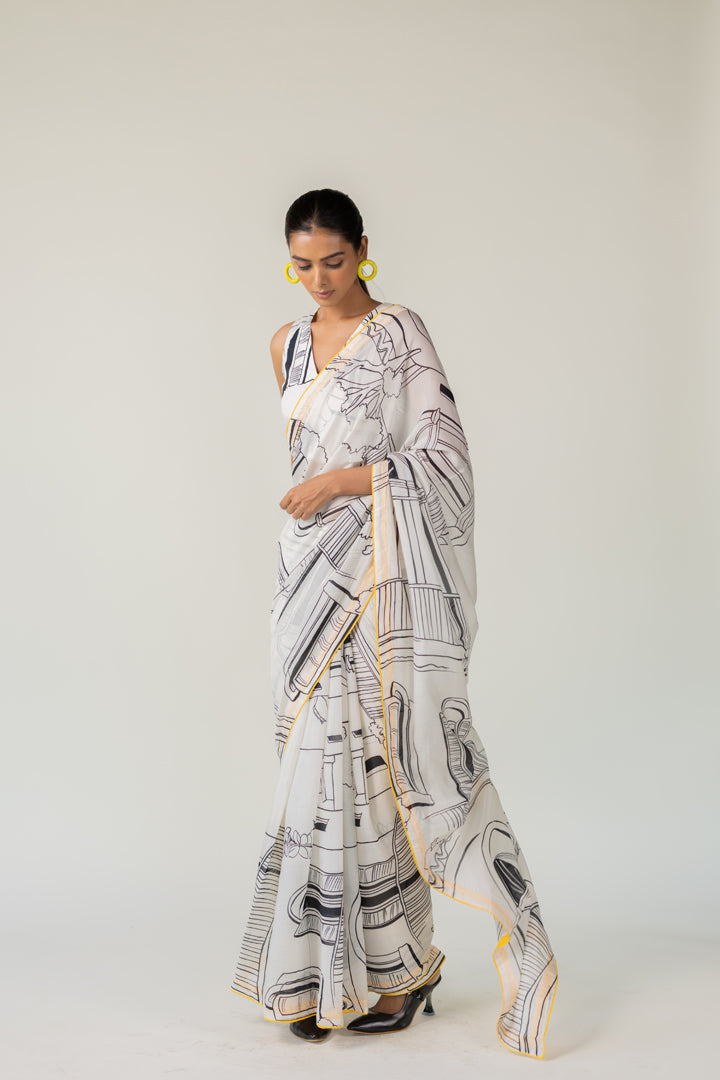 Mediterranean Citylines Saree- SS