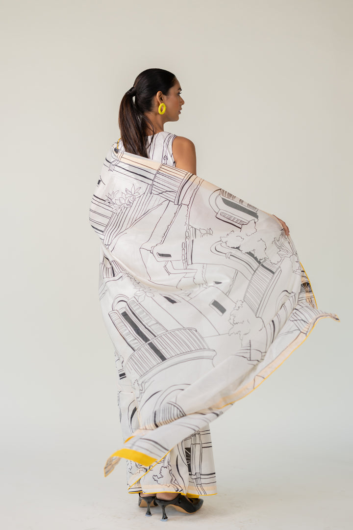 Mediterranean Citylines Saree- SS
