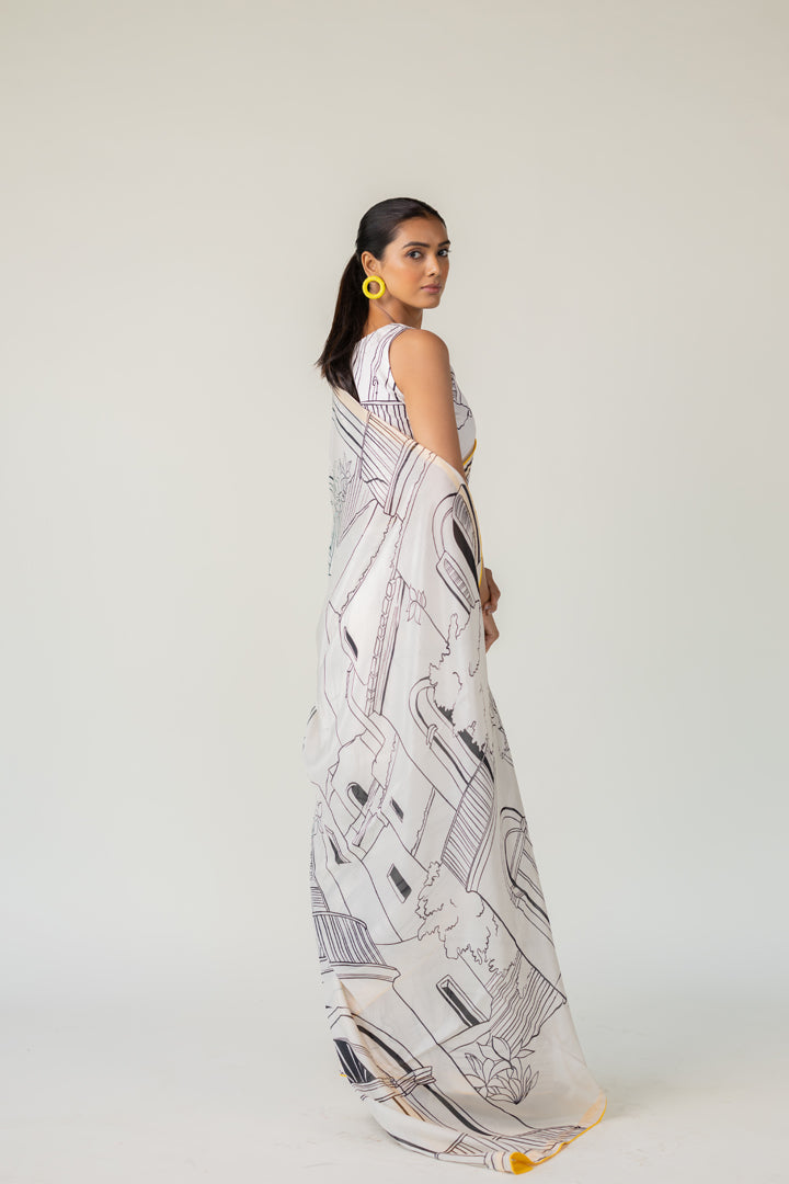Mediterranean Citylines Saree- SS