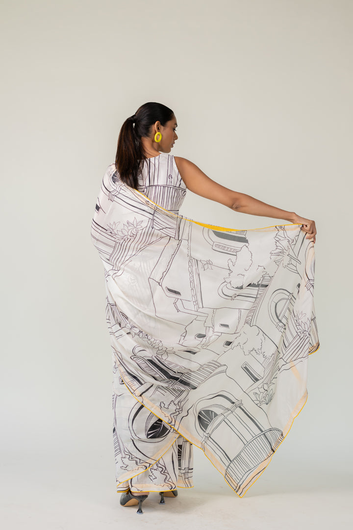 Mediterranean Citylines Saree- SS