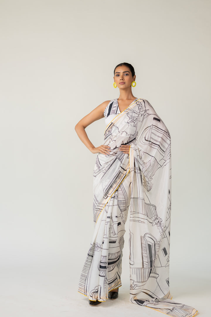 Mediterranean Citylines Saree- SS