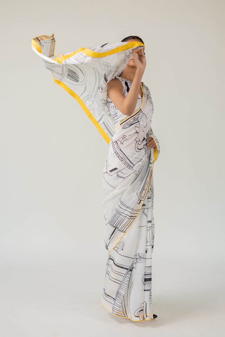 Mediterranean Citylines Saree- SS