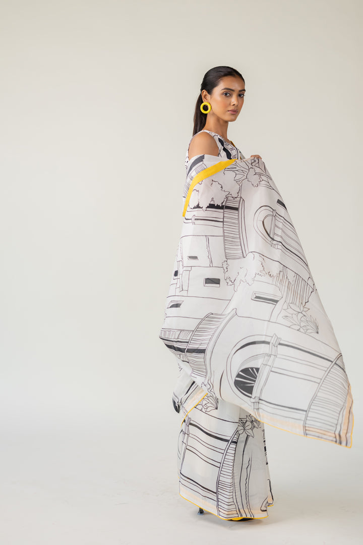 Mediterranean Citylines Saree- SS