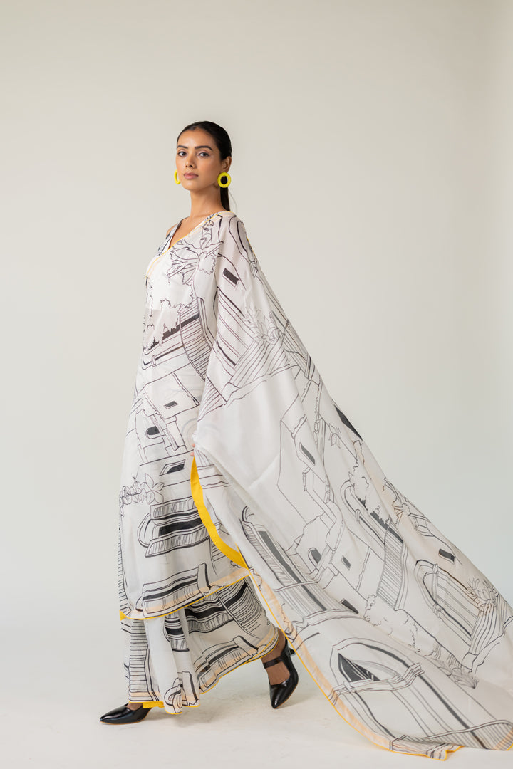 Mediterranean Citylines Saree- SS