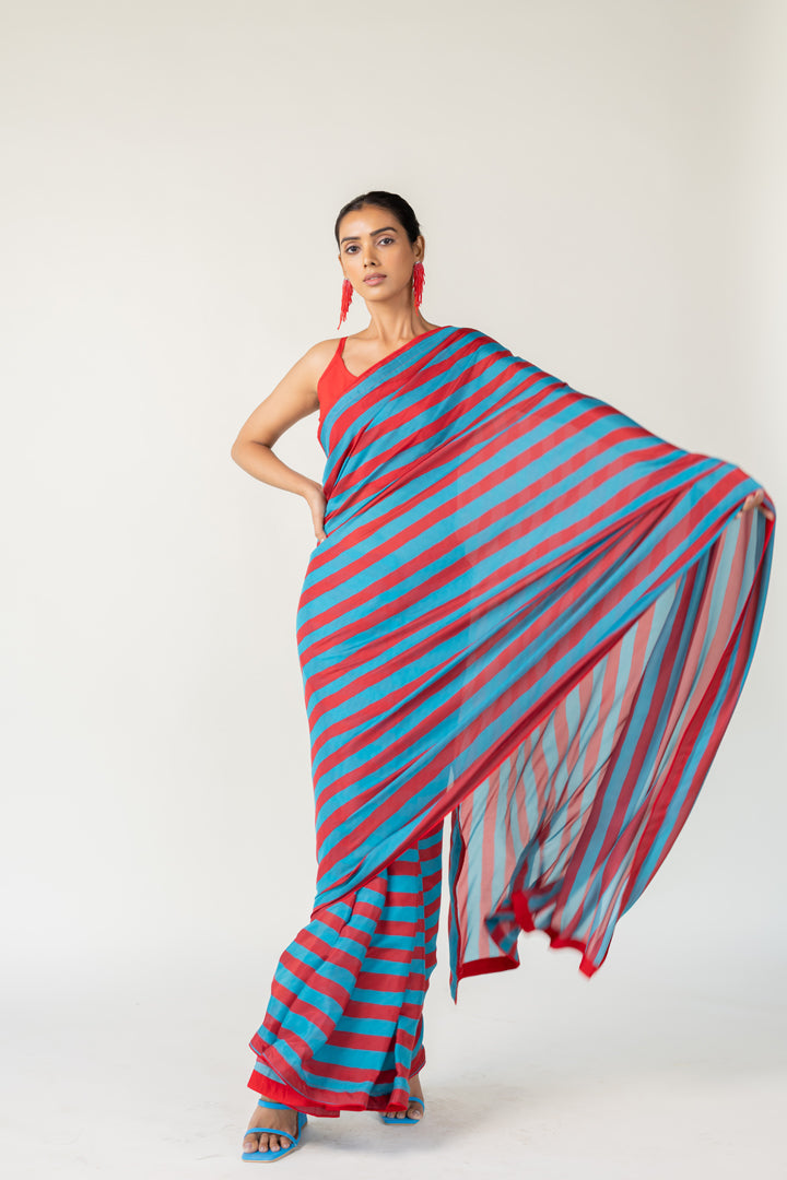 Metro Stripes Saree- SS