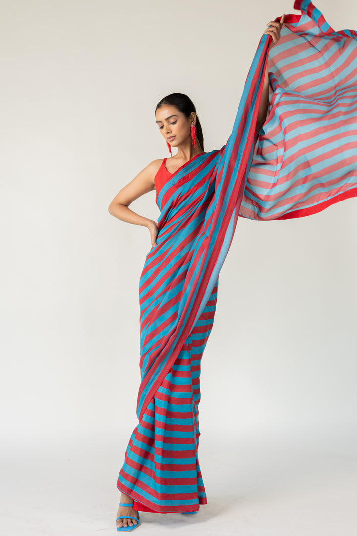 Metro Stripes Saree- SS