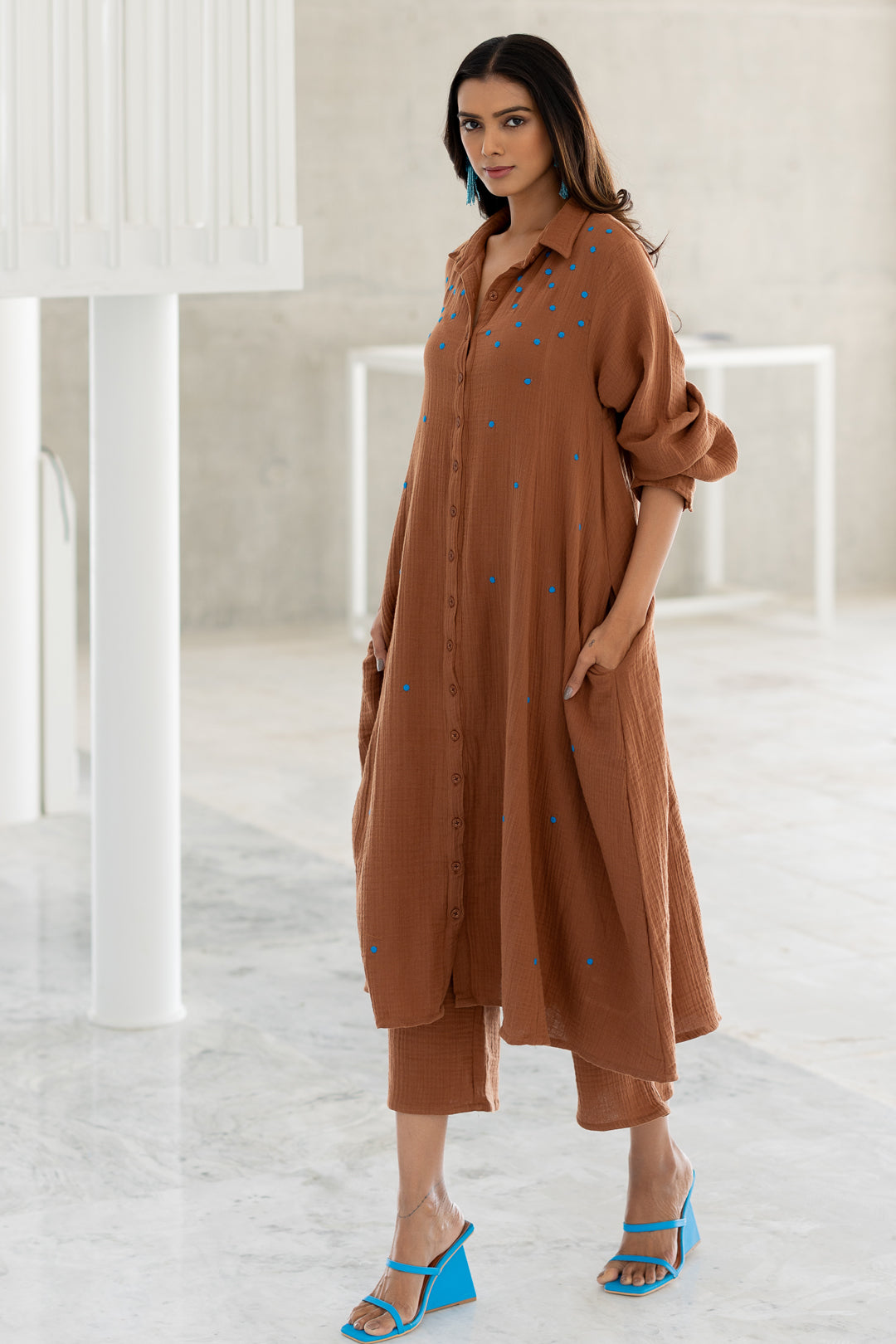 Pecan Brown Tunic Co-Ord- SS
