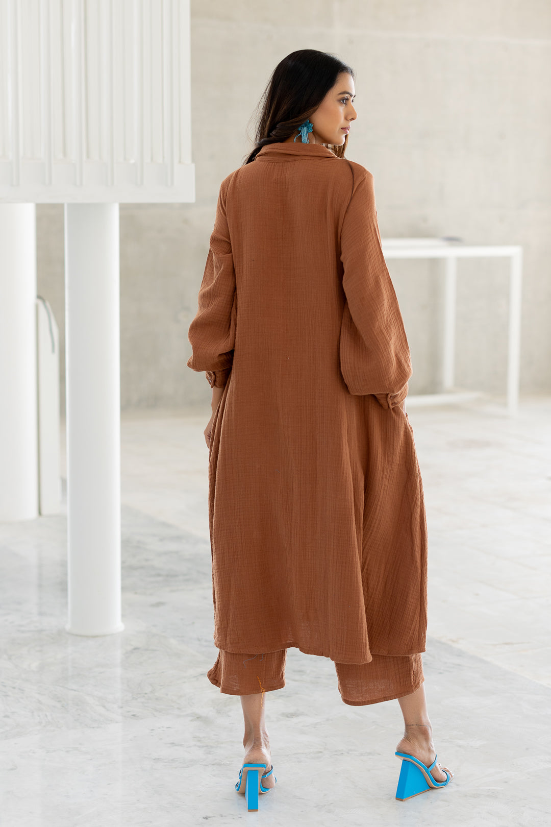 Pecan Brown Tunic Co-Ord- SS