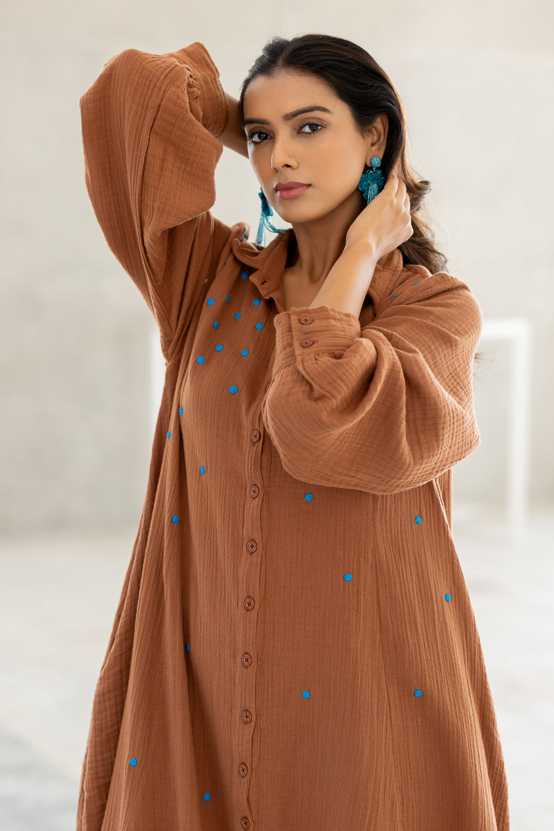 Pecan Brown Tunic Co-Ord- SS