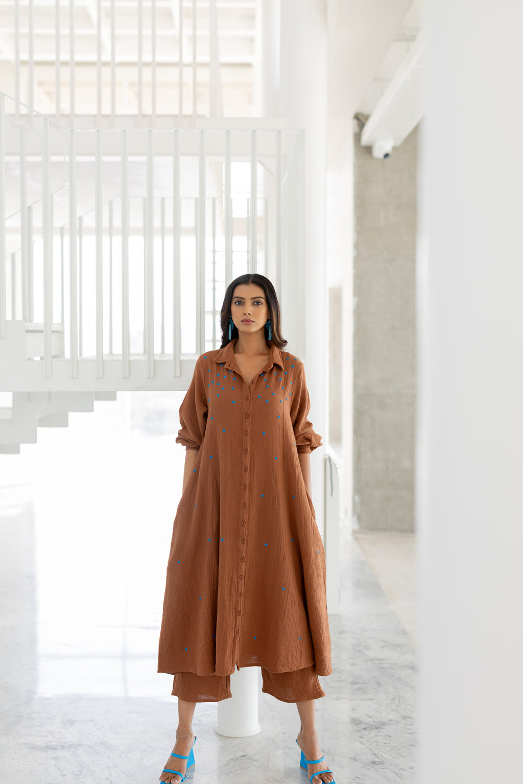 Pecan Brown Tunic Co-Ord- SS