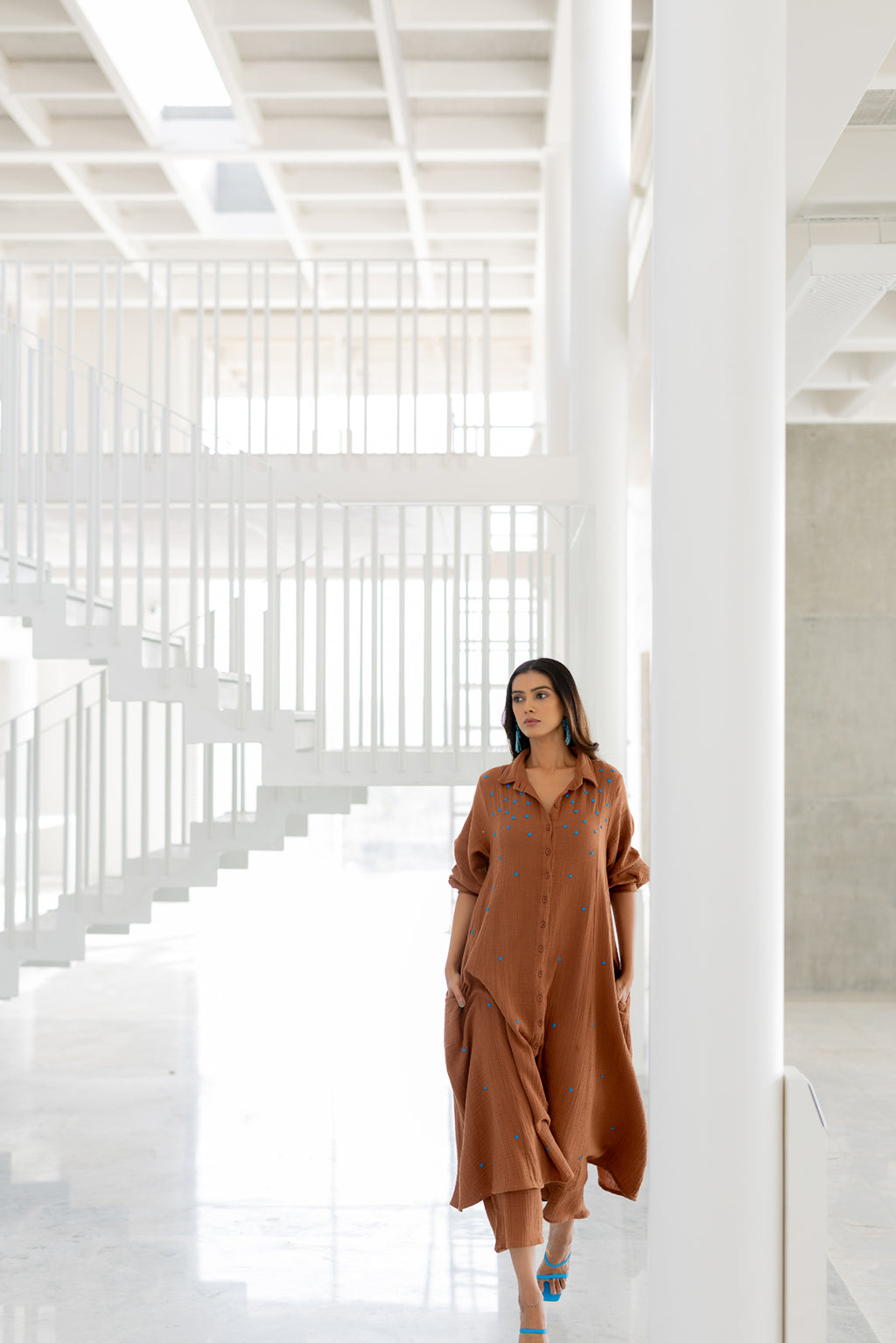 Pecan Brown Tunic Co-Ord- SS