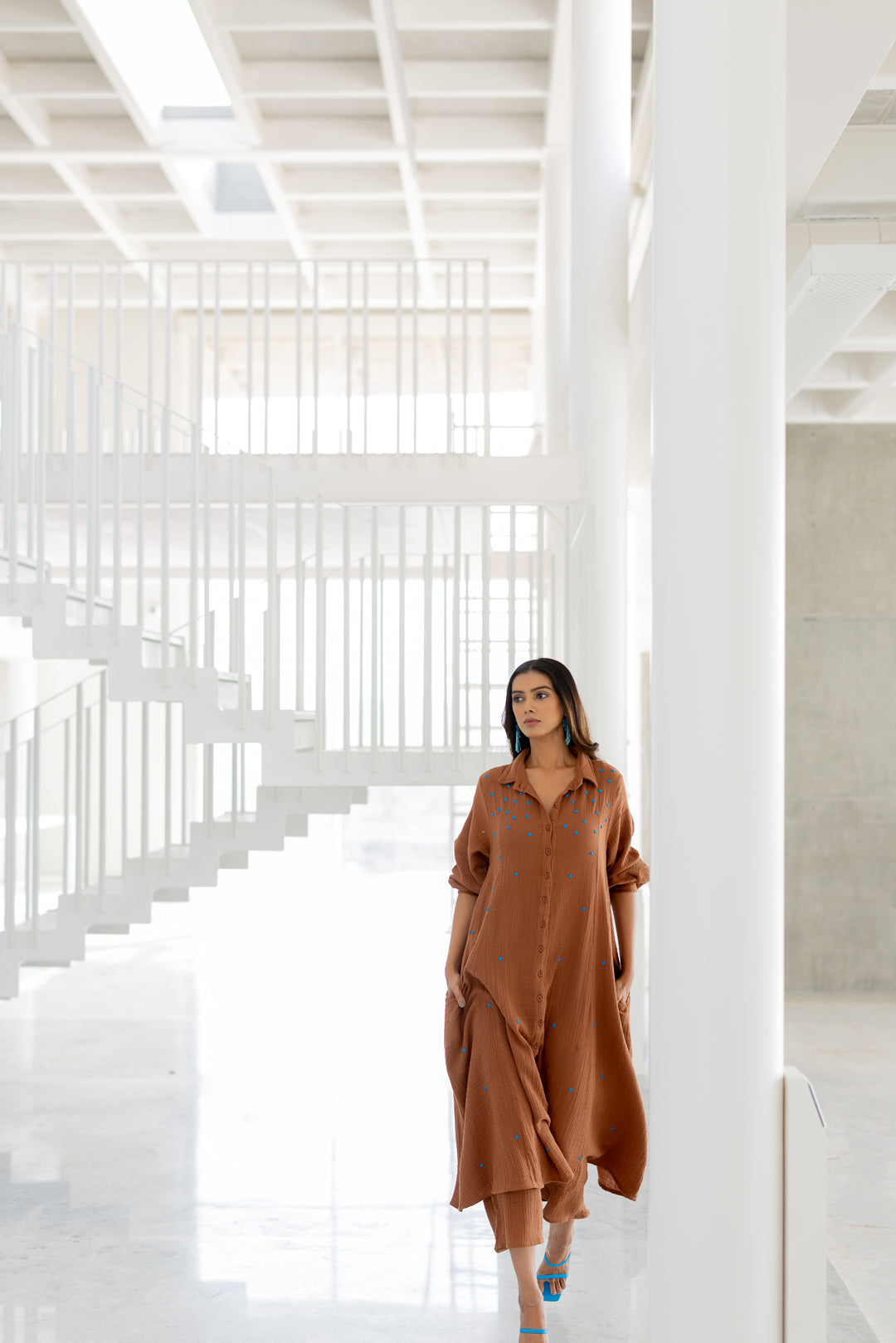 Pecan Brown Tunic Co-Ord- SS
