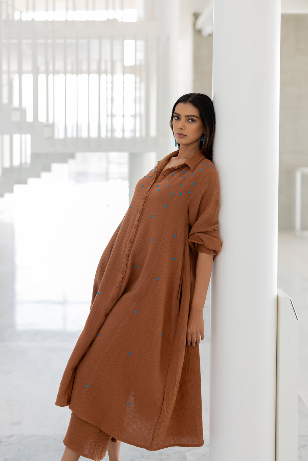 Pecan Brown Tunic Co-Ord- SS