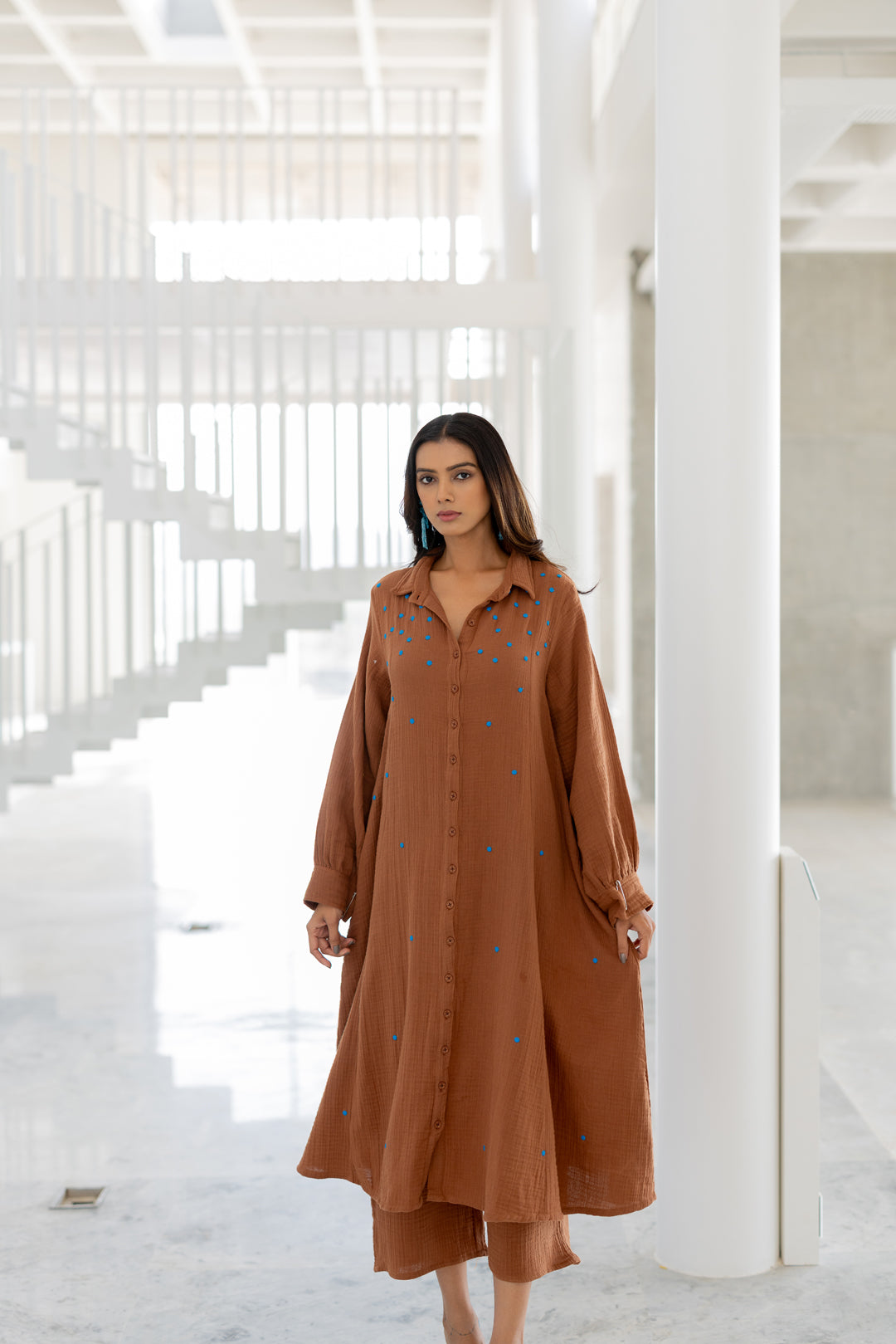 Pecan Brown Tunic Co-Ord- SS
