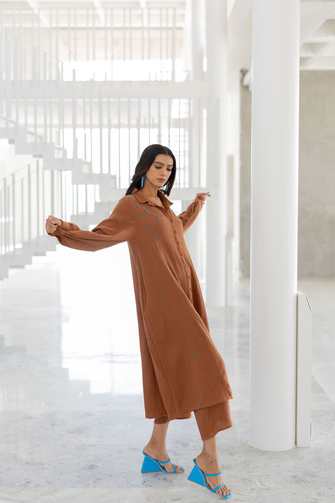 Pecan Brown Tunic Co-Ord- SS