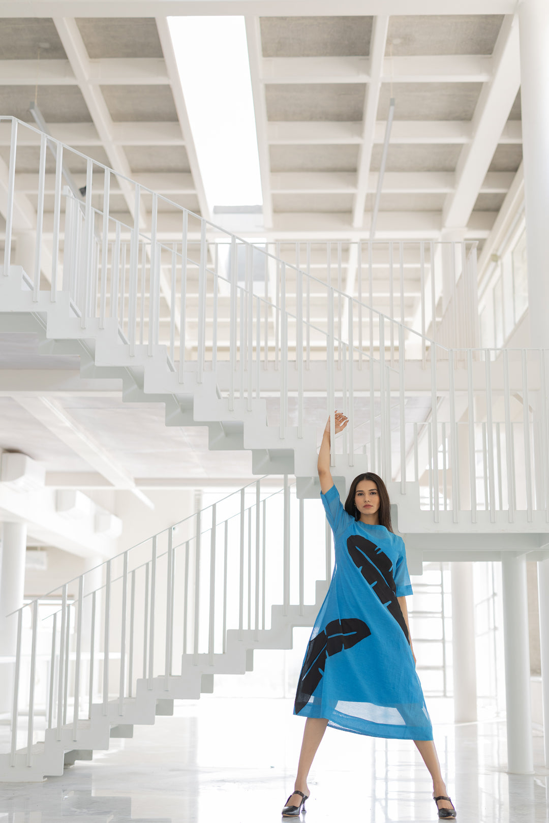 Azure Black Applique Dress- SS