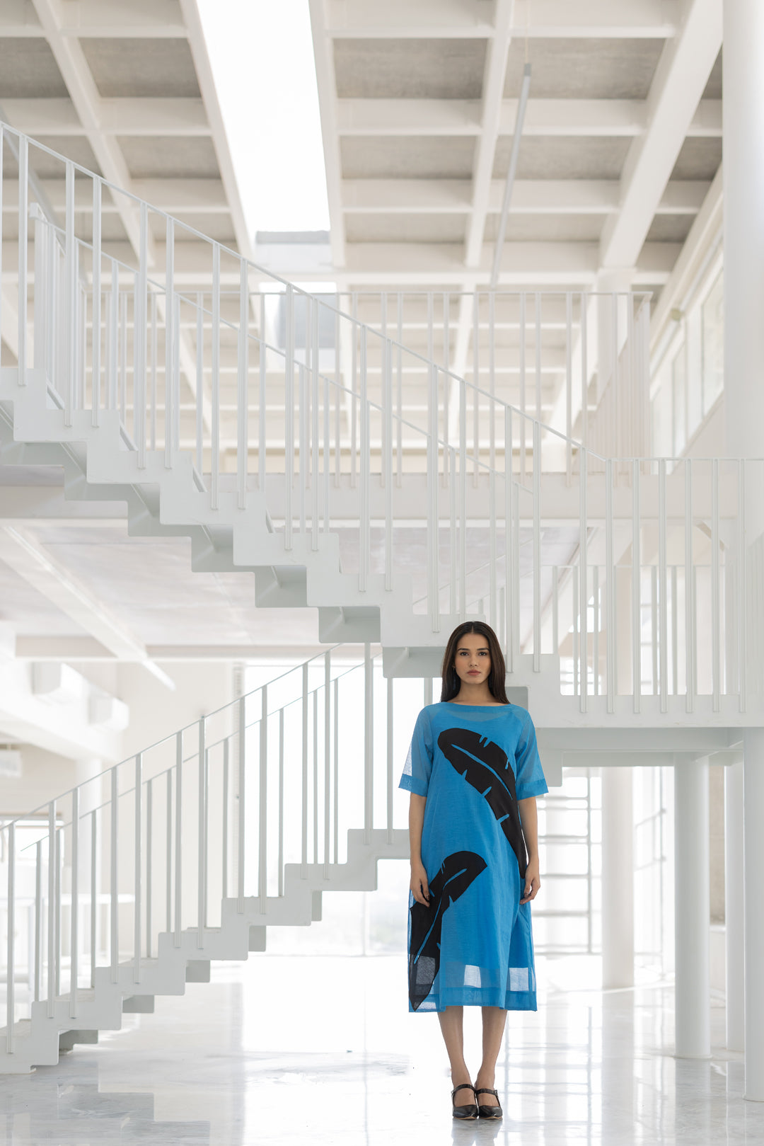 Azure Black Applique Dress- SS