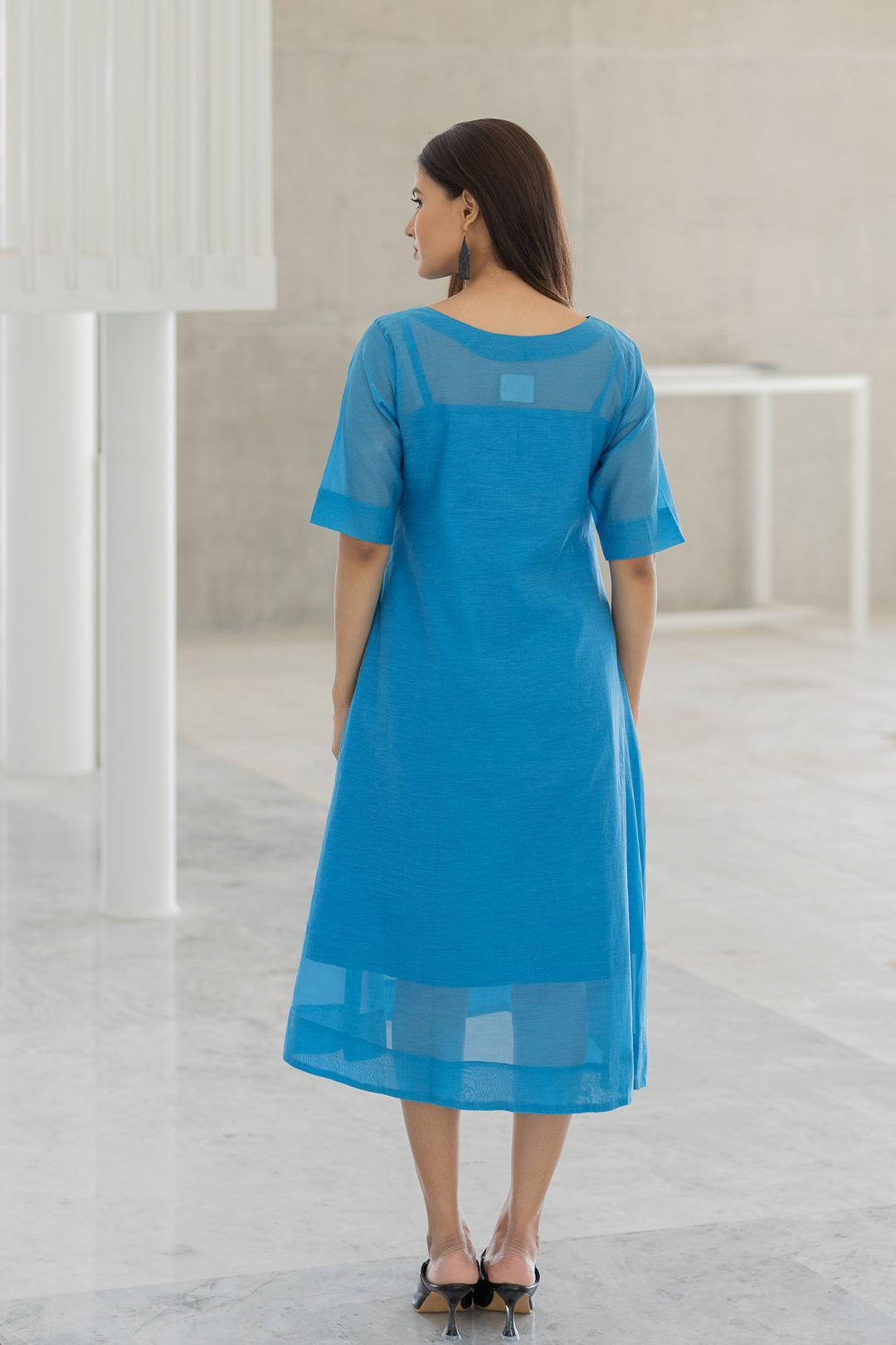 Azure Black Applique Dress- SS