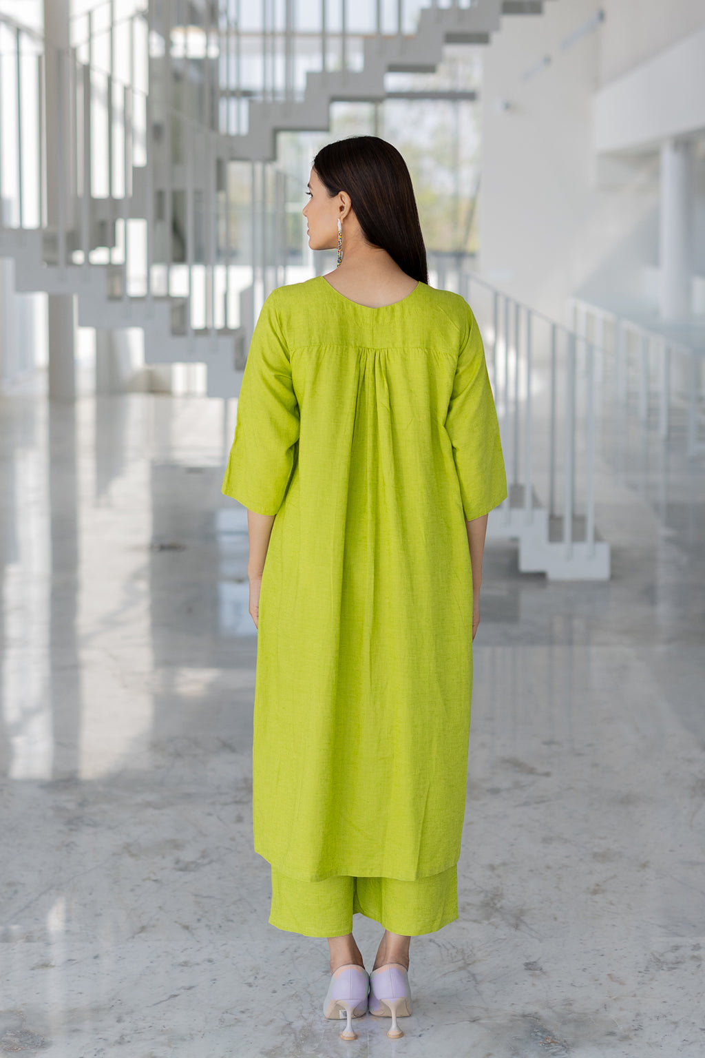 Avocado Green Kurta Set- SS