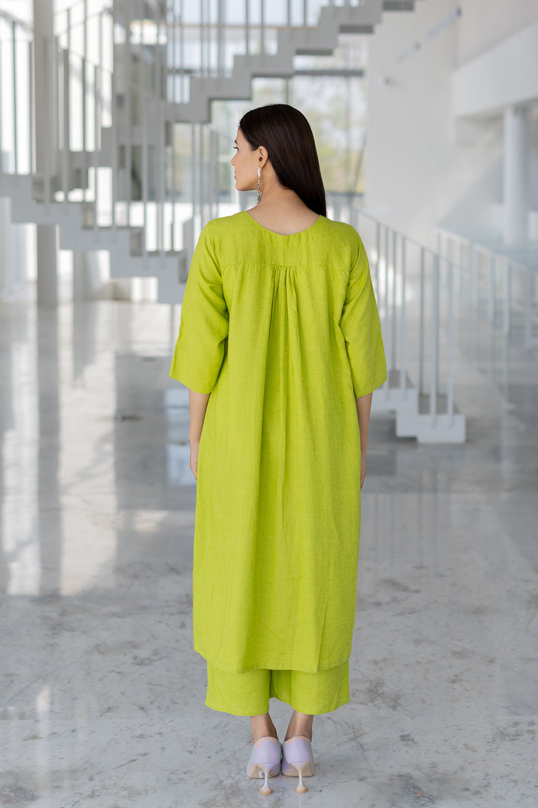 Avocado Green Kurta Set- SS
