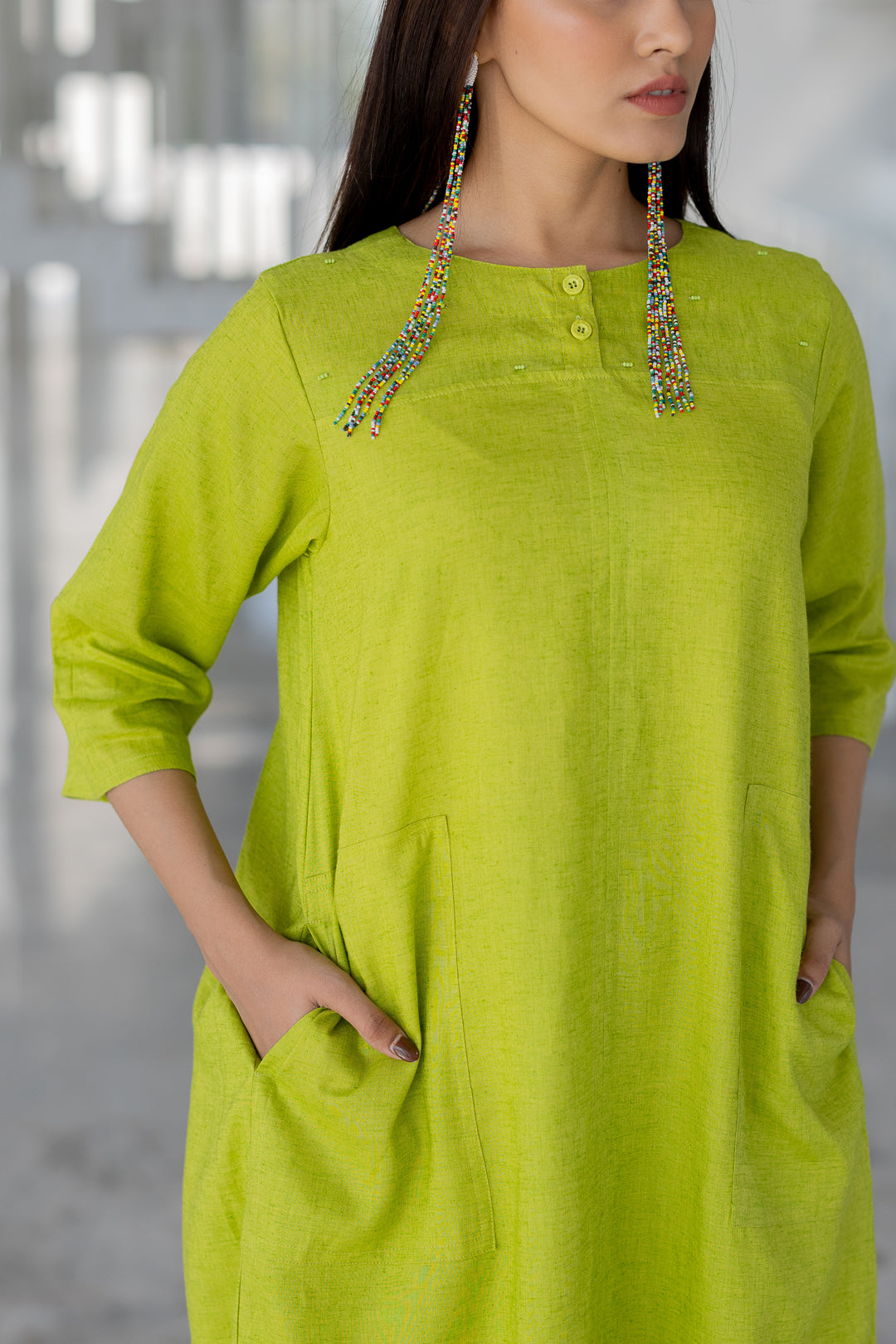 Avocado Green Kurta Set- SS