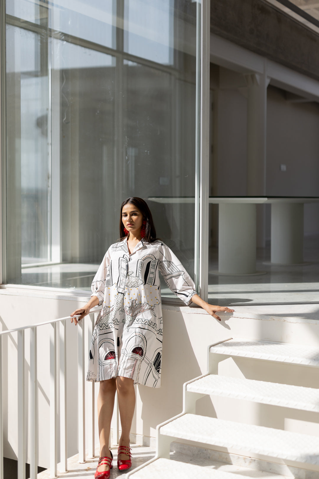 Sunlit Vistas Embroidered Dress- SS