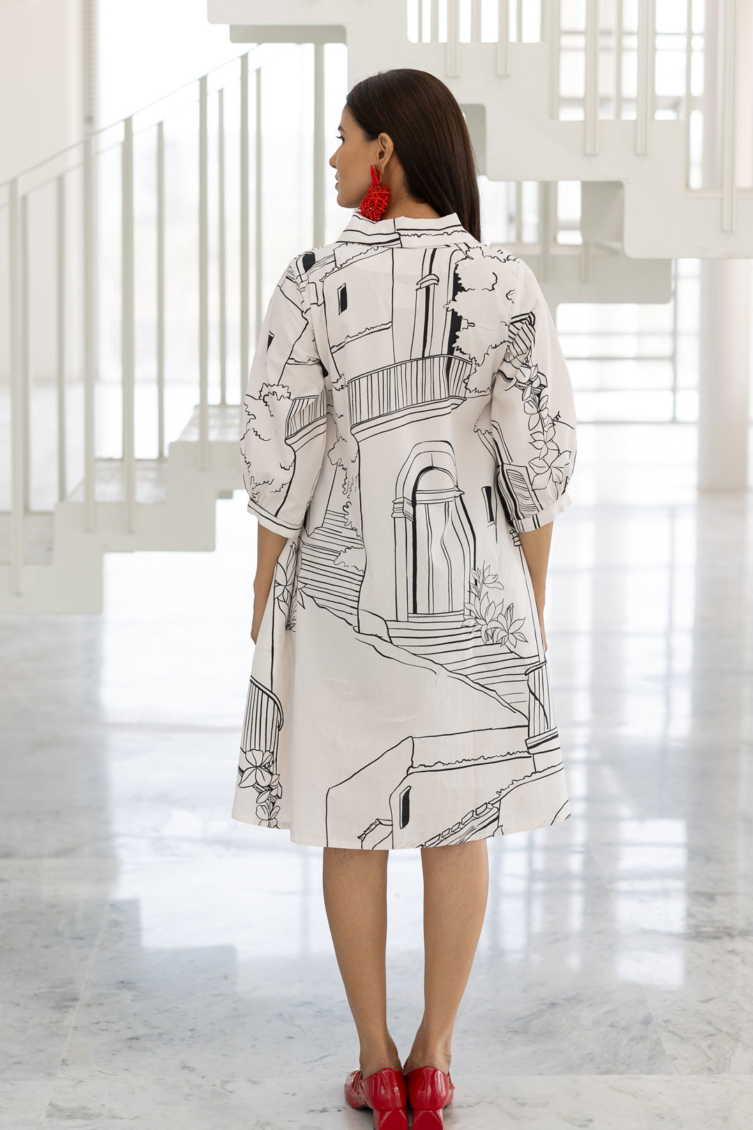Sunlit Vistas Embroidered Dress- SS