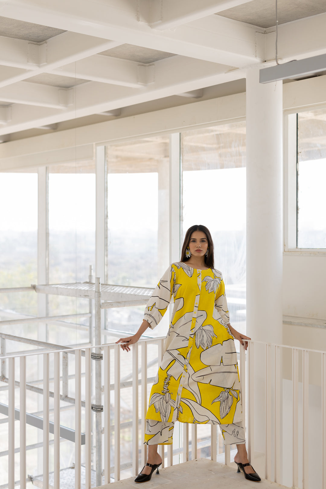 Plantain Orchard Button Down kurta set- SS