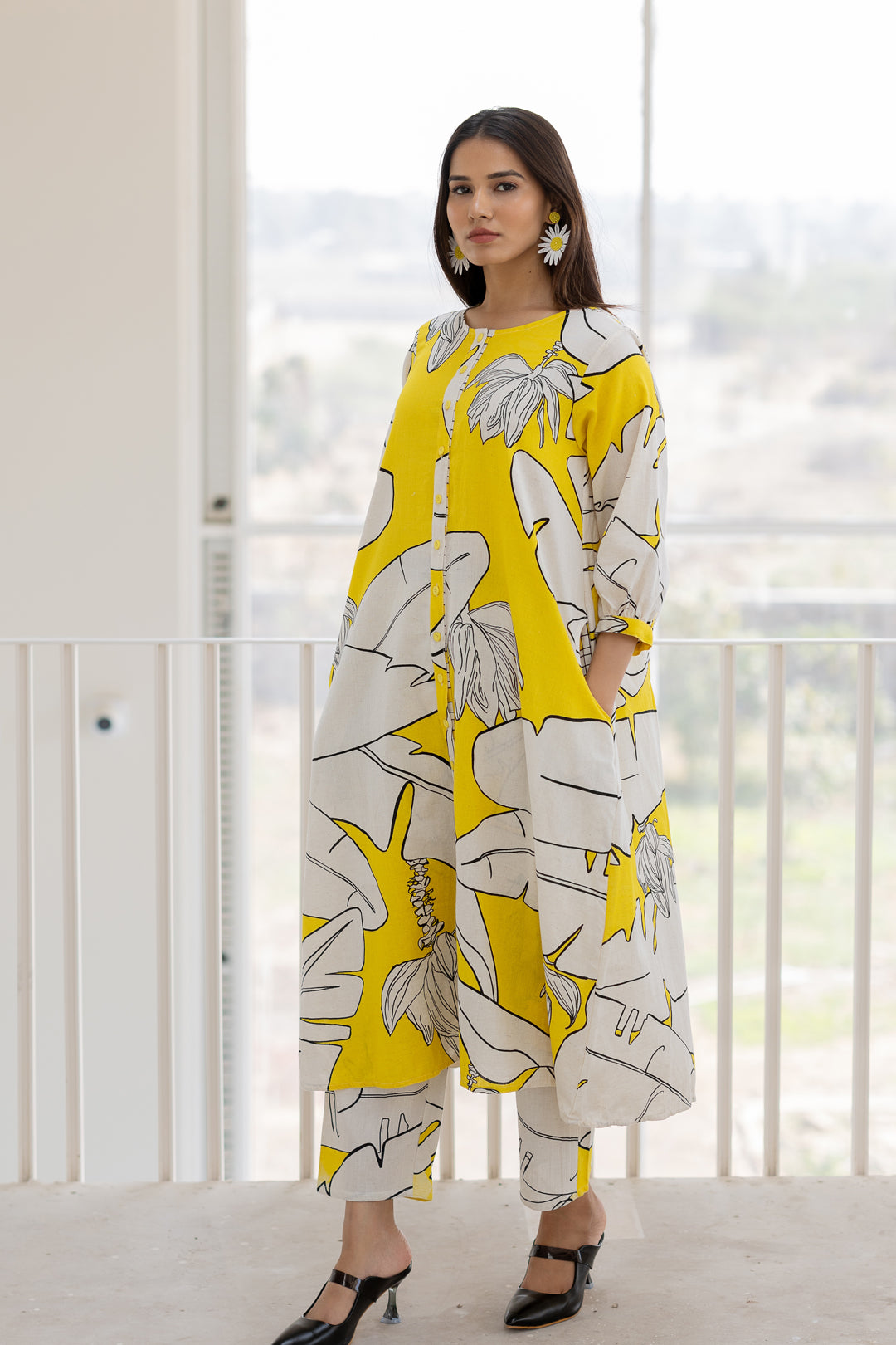 Plantain Orchard Button Down kurta set- SS