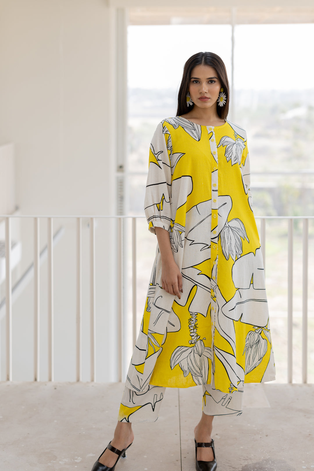 Plantain Orchard Button Down kurta set- SS
