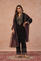 REGAL BROWN VELVET SUIT- II