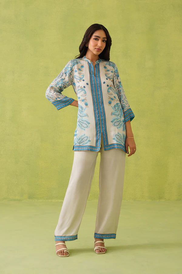 Blue Paisley Printed Set- II