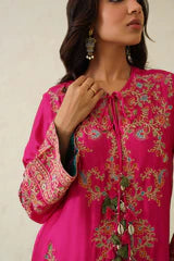 Noor Hot Pink Fusion Embroidered Set- II