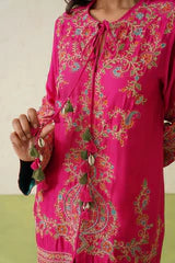 Noor Hot Pink Fusion Embroidered Set- II