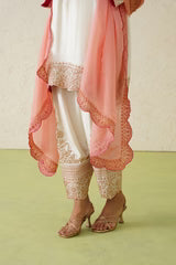 NOOR CREAM EMBROIDERED SET WITH ORGANZA DUPATTA- II