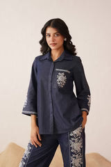 Denim Cross Stitch Co-ord Set- II