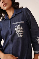 Denim Cross Stitch Co-ord Set- II